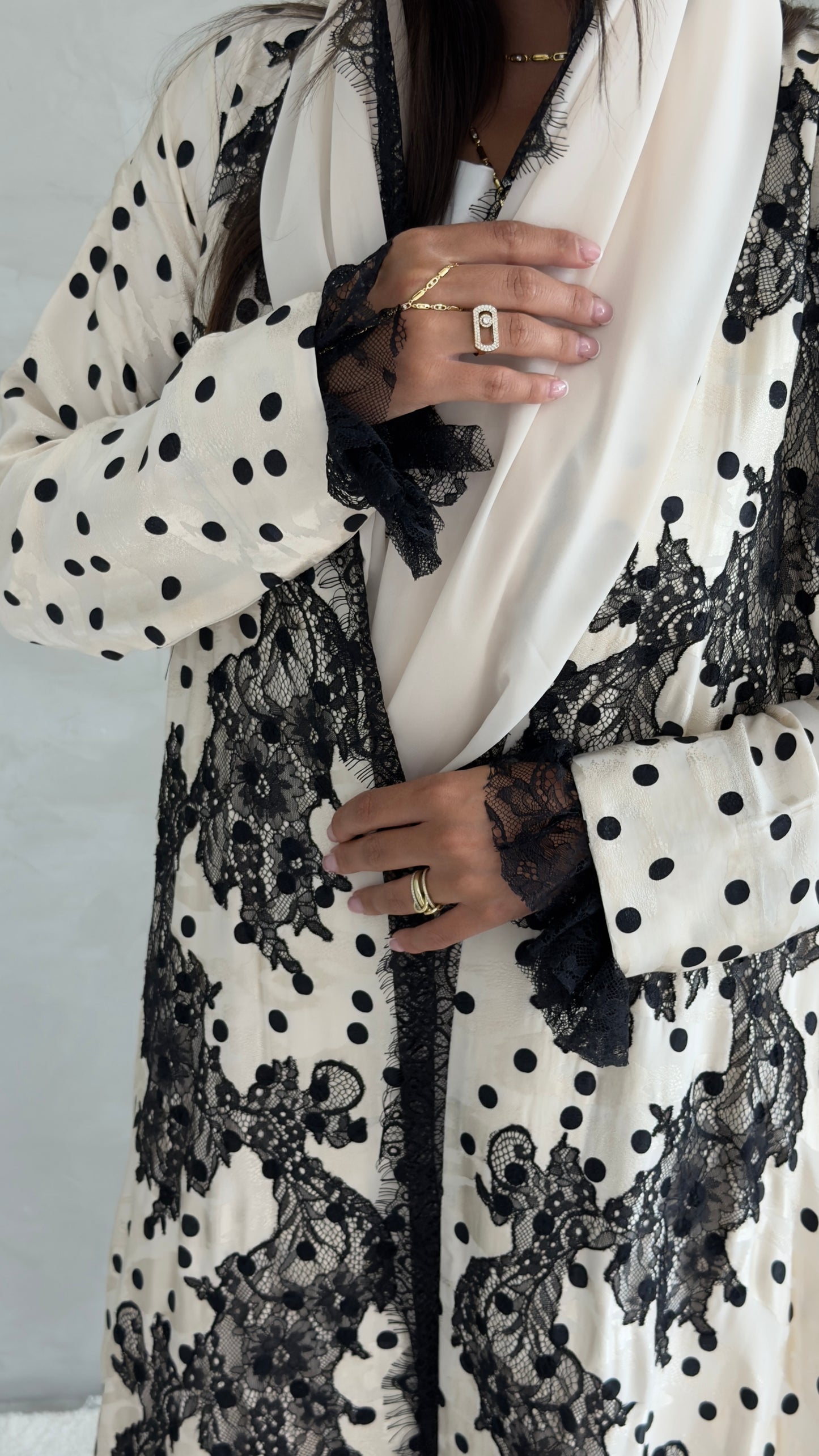 Ivory Lace Dot
