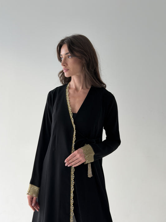 Gold Line Abaya