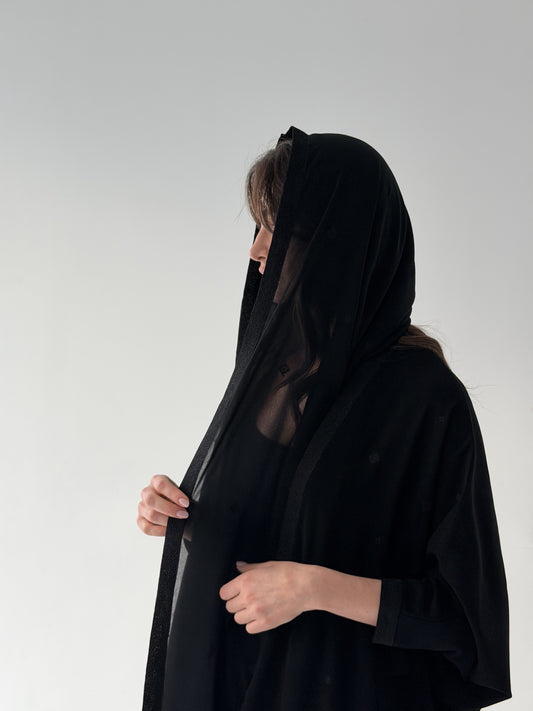 Black Embroidered Abaya