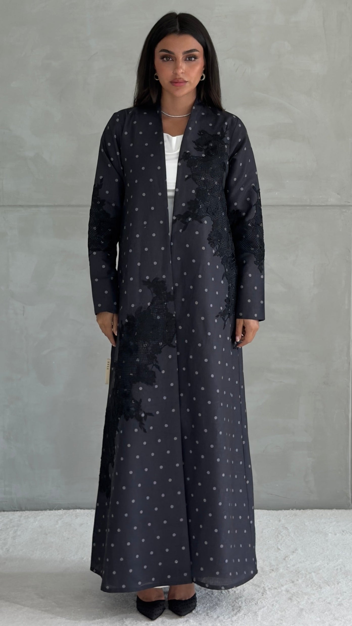 Midnight Polka Lace