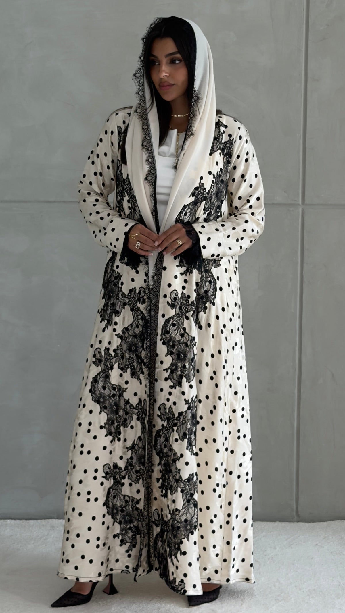 Ivory Lace Dot