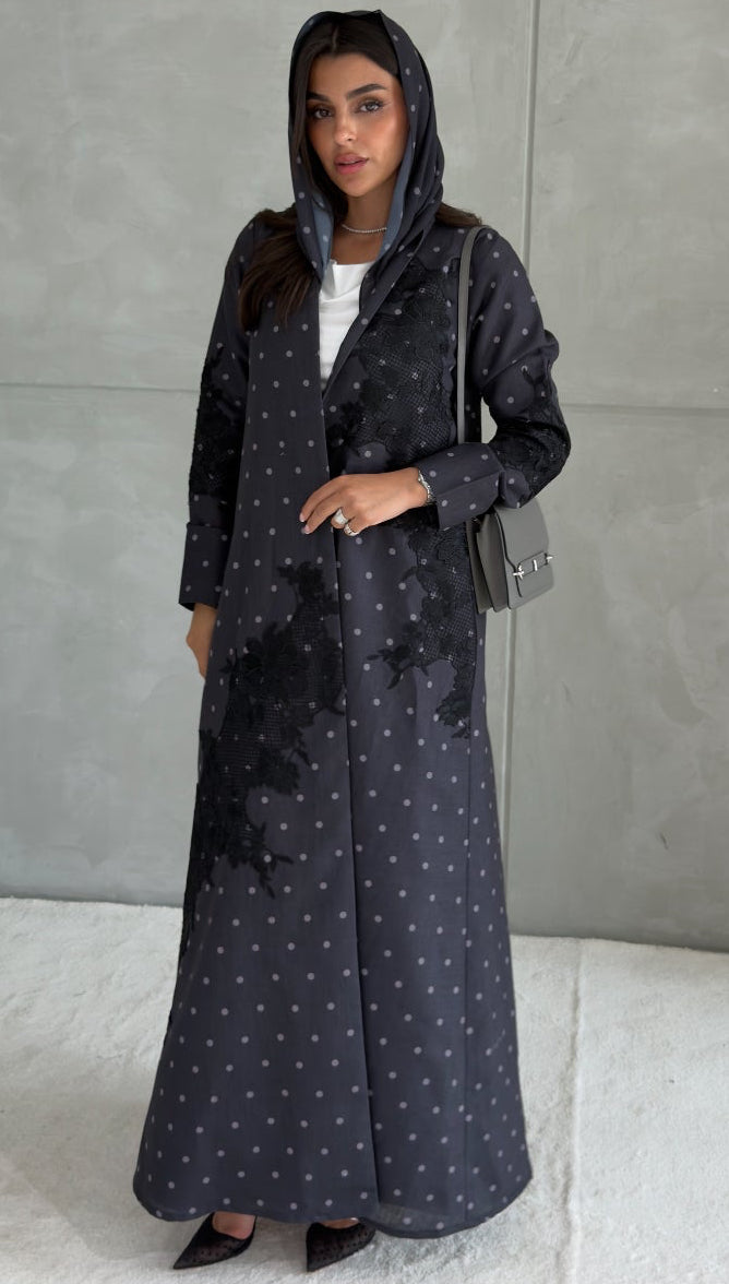 Midnight Polka Lace