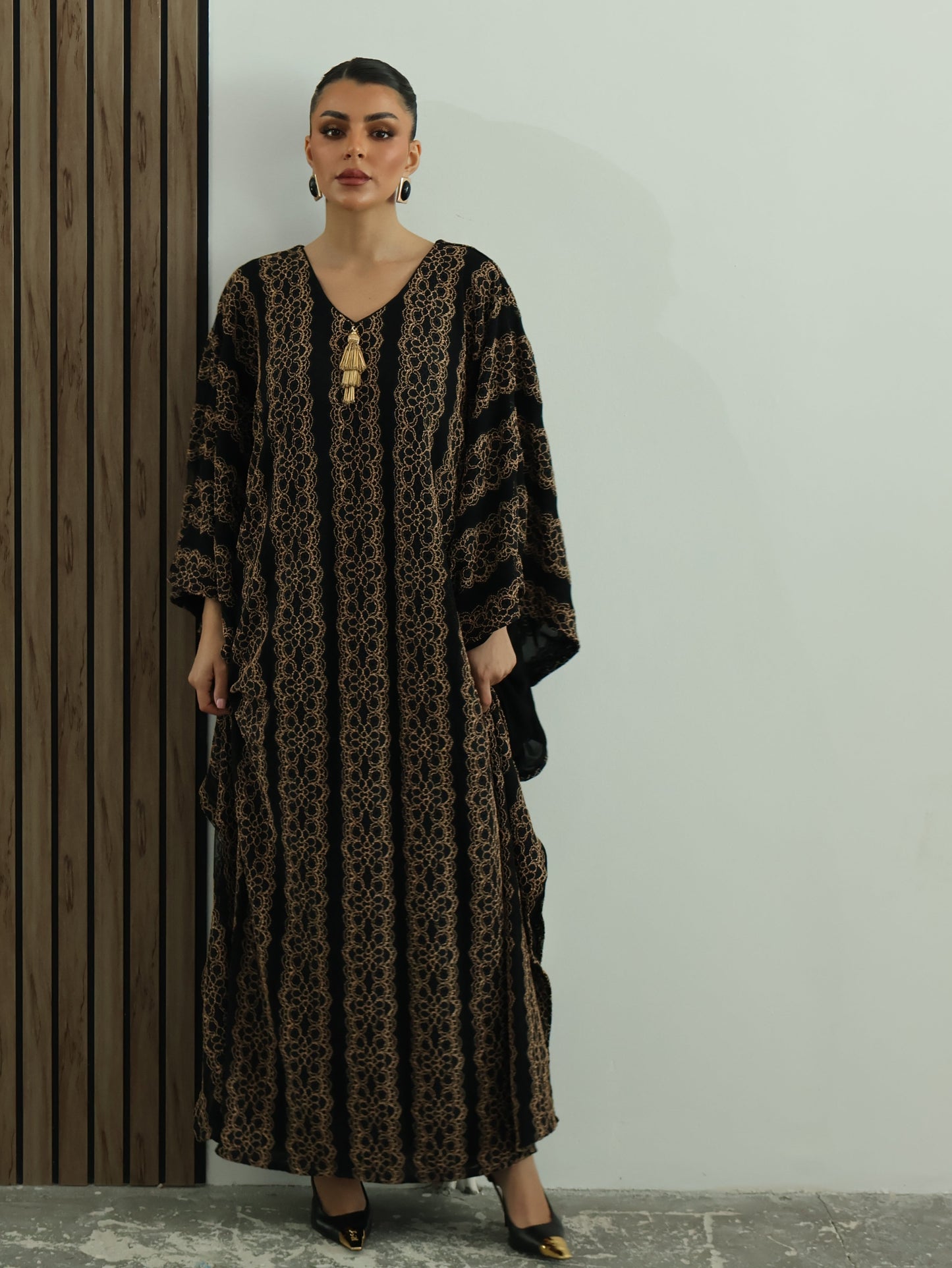 Keke Gilded Black Jalabiya