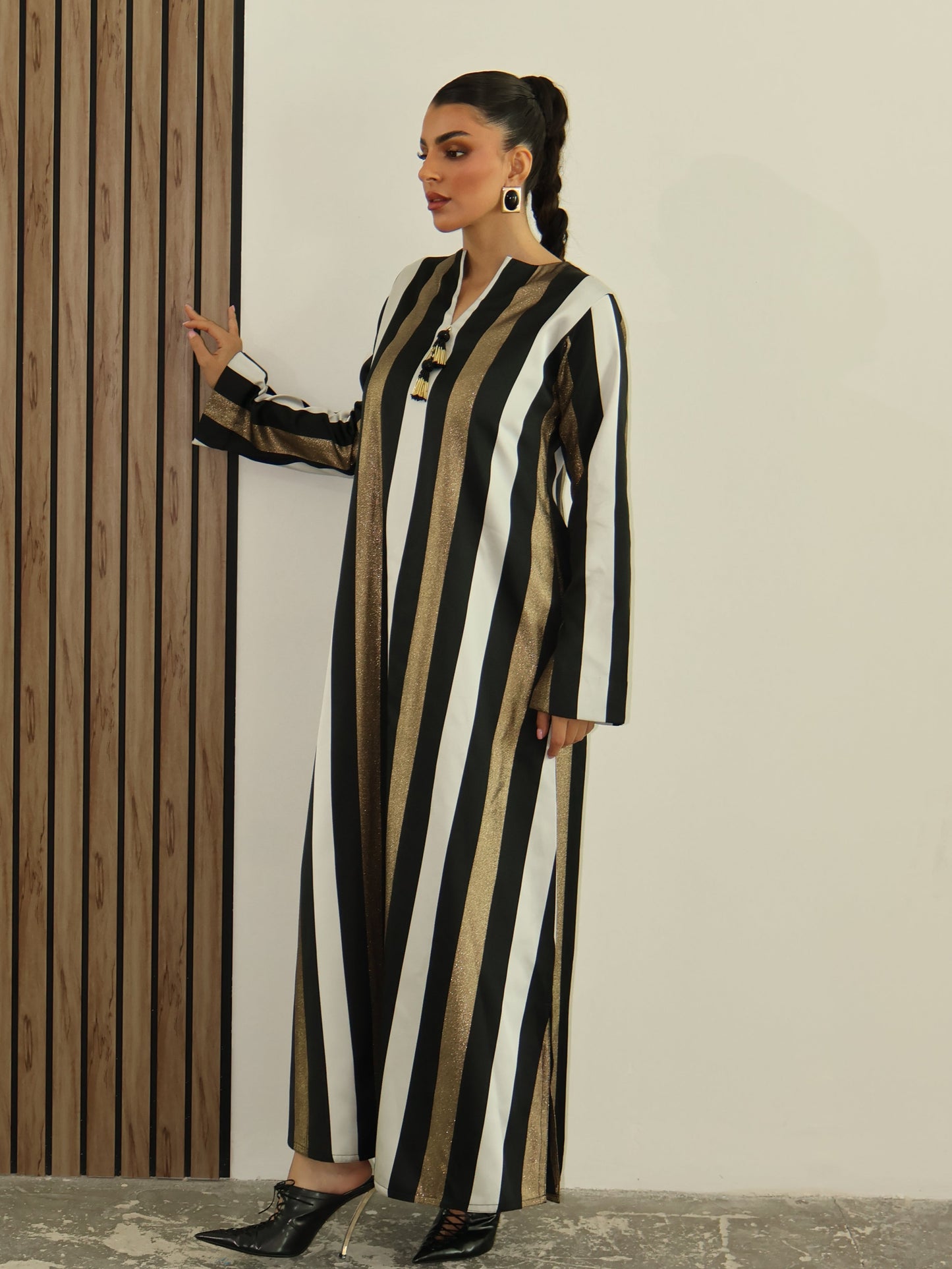 Keke Gold Stripes Jalabiya