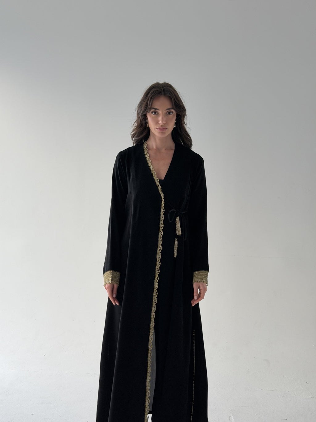 Gold Line Abaya